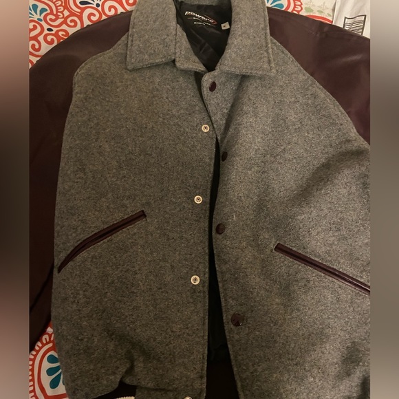 Letterman jacket / jersey varsity jacket 100% wool and 100% leather medium - Picture 3 of 5